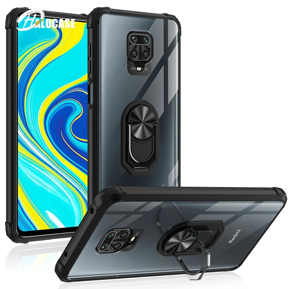 

For Xiaomi Redmi Note 9S 9 Pro Max Hard PC Transparent With Stand Ring protective Back Cover Case For Xiaomi Redmi Note 8 Pro 8A
