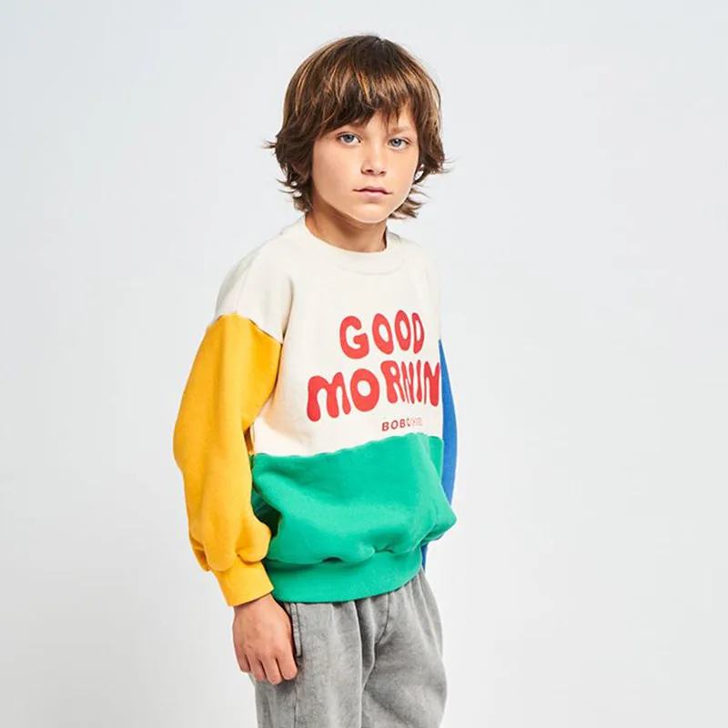 BOBO-Jersey de oto&ntilde;o estilo europeo y americano para ni&ntilde;os, Jersey moderno de Color con estampado de flores, 2021-2