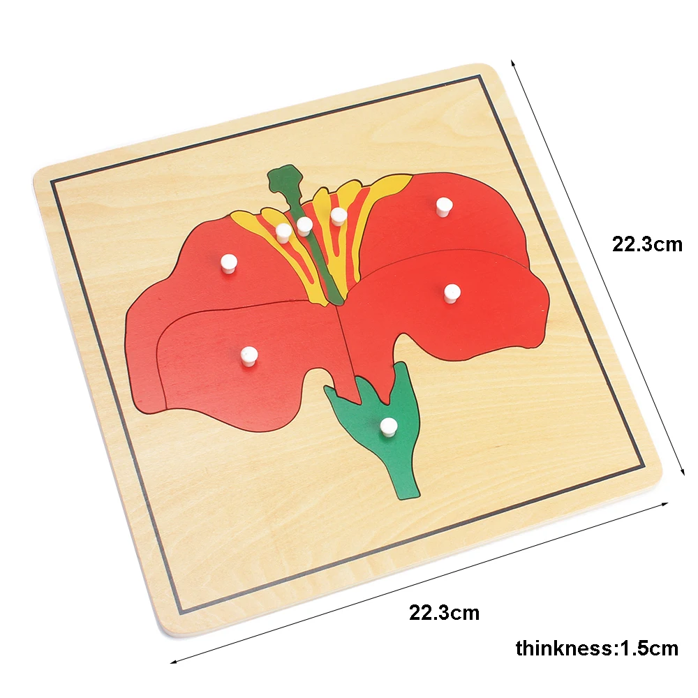 

Baby Toy Kids Montessori Flower/Plant/AnimalsPuzzle for Children Wood for Early Childhood Education Preschool Training Learning
