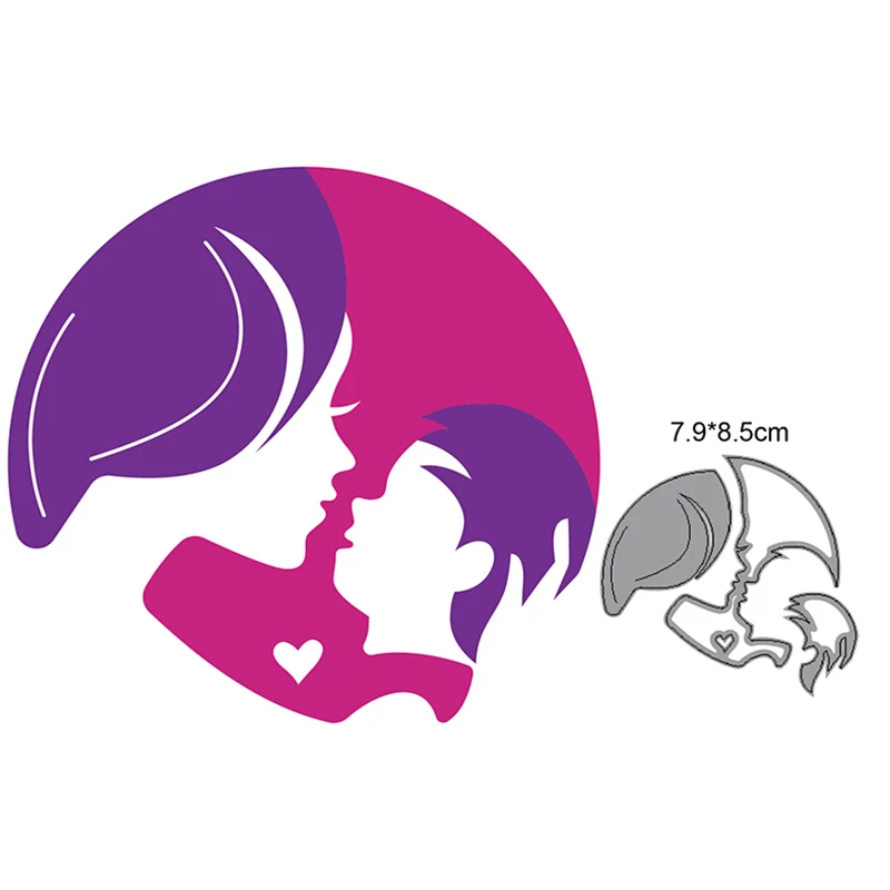 

Baby Mother Mirror Metal Cutting Dies Cut Die Mold Decoration Scrapbook dies Paper Craft Knife Mould Blade Punch Stencils Dies