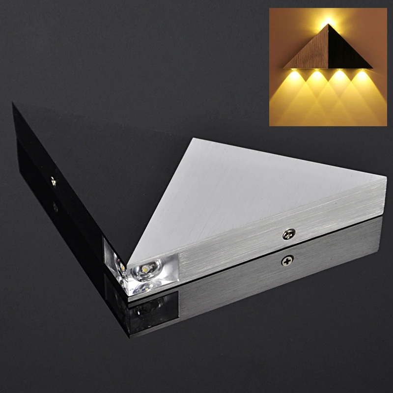 

LED Night Light Mains Kitchen Under Cabinet Cupboard Triangle Light Kit Cool Warm White corridors Lighting for Home