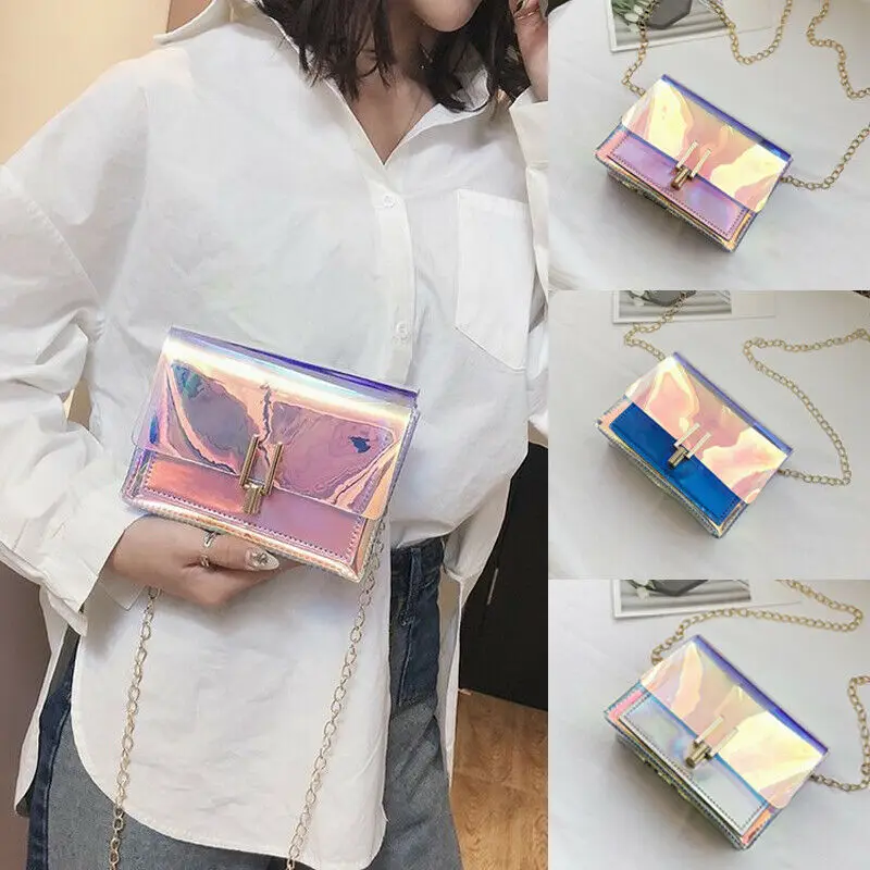 Модная женская сумка мессенджер через плечо мини прозрачный уличный кошелек с