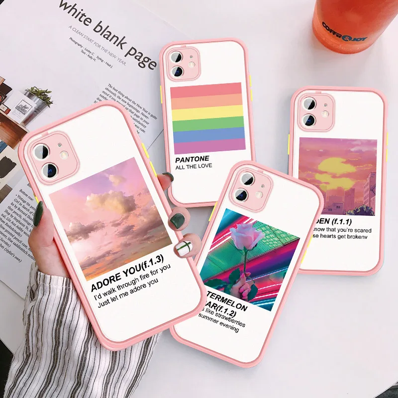 

Love On Tour 2020 Cases For iPhone 11 12 Pro X XS MAX XR SE 2020 7 8 6S Plus Matte Transparent PC hard phone cover