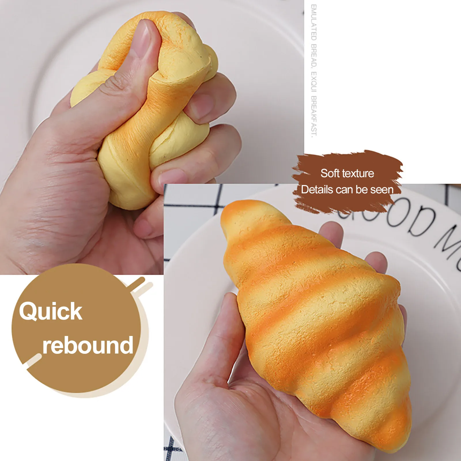 

Squishy Food Creative Simulation Bread Toast Donuts Slow Rising Squeeze Stress Relief Toys Spoof Tease People Desktop Juguetes