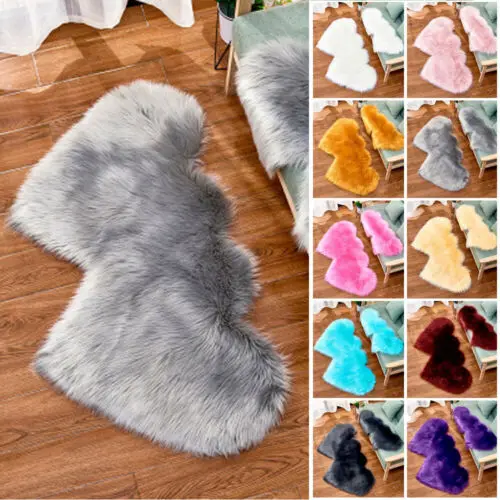 Шерстяные Ковры из овчины в форме сердца искусственного меха | Дом и сад