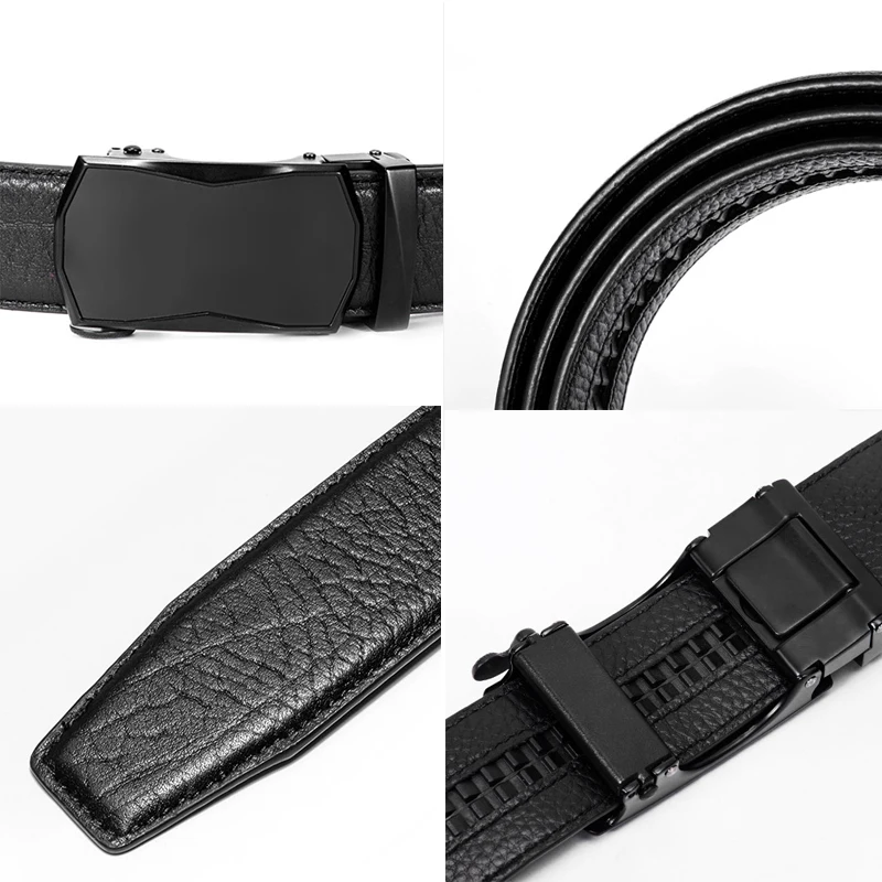 

New Original Youpin VLLICON leather belt First layer cowhide geometric cutting automatic buckle belt high qulaity for man
