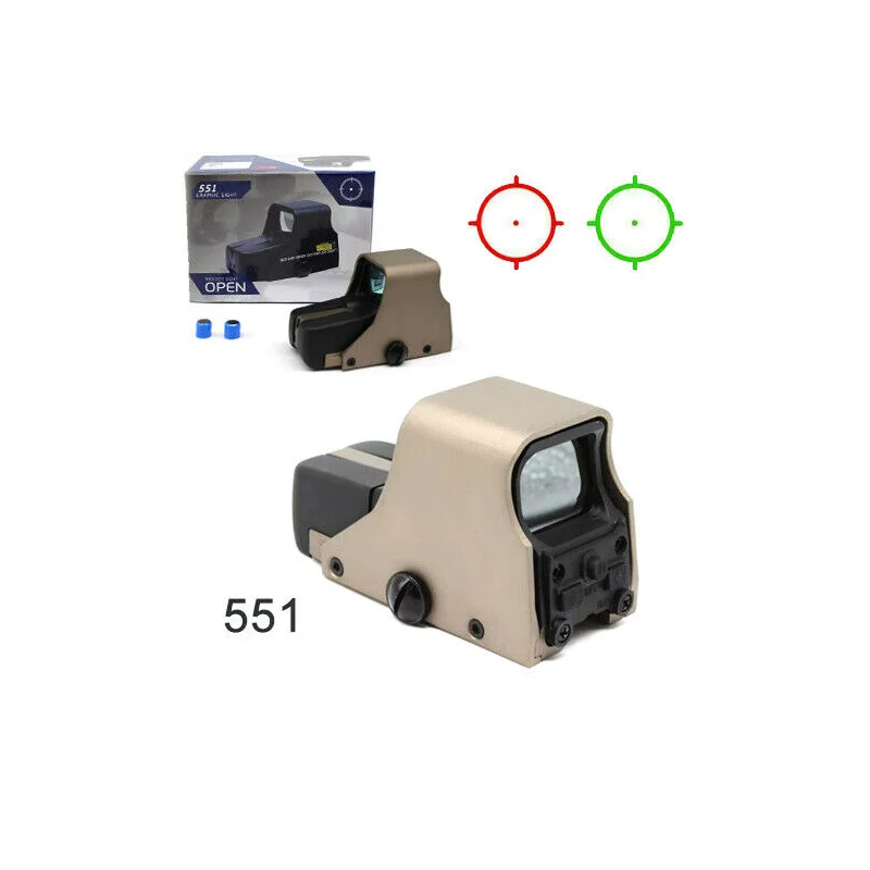 

551 Red and Green Dot Sight Tactical Scope 22mm Picatinny with Battery Brown