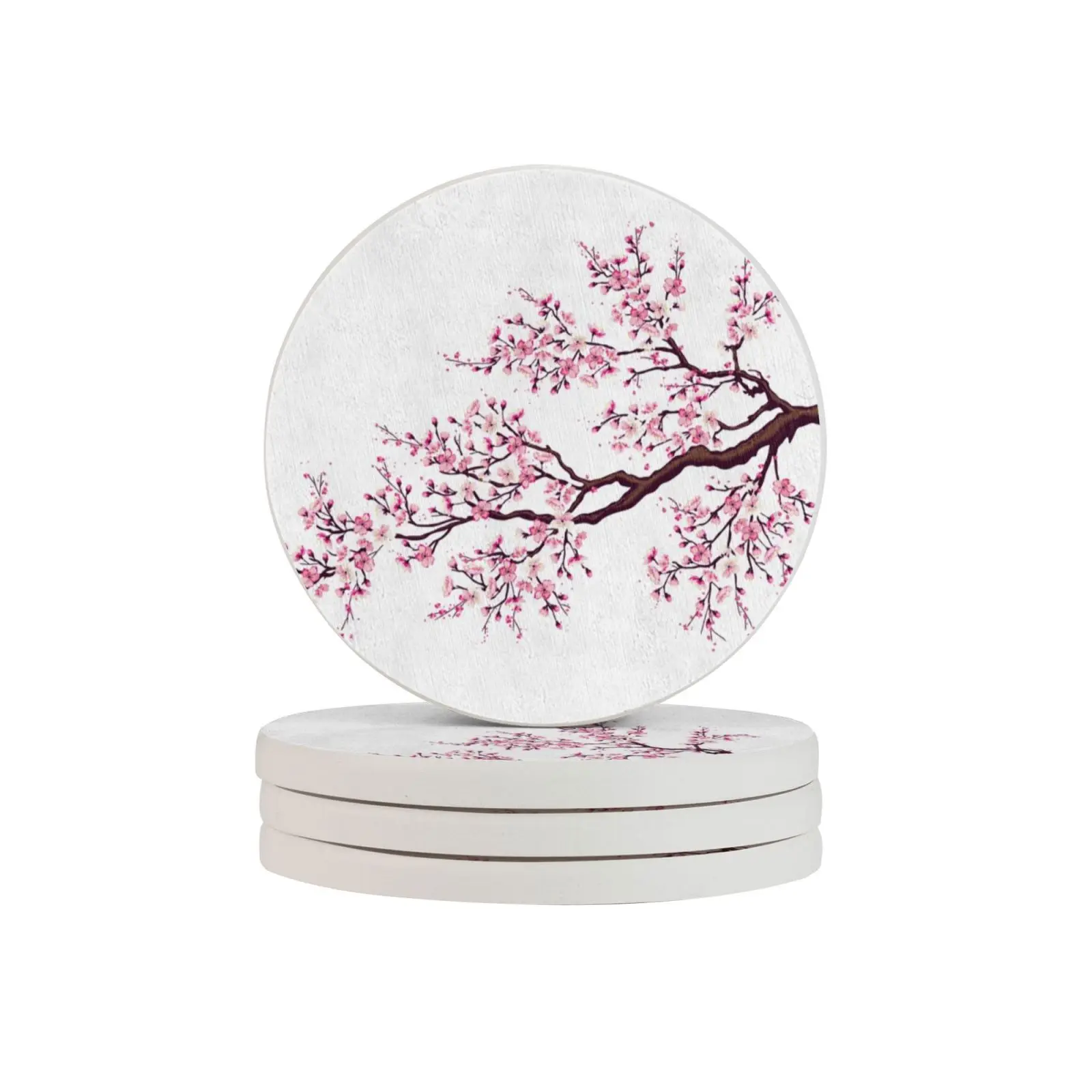 

Round Placemats Diatom Mud Original Coasters Set of 4 New Year's Decor Stand for Dishes Kitchen Accessories Mats Pads Table Bar