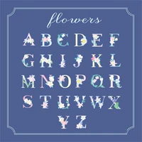 self adhesive 26pc english alphabet a z letter patches for clothing flower embroidery appliques iron on letters clothes sticker