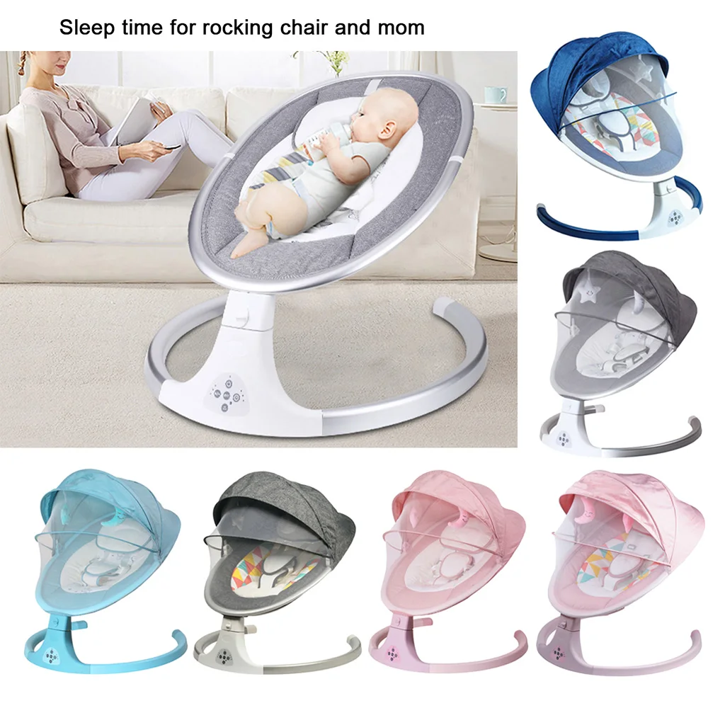 Детские качели | Bluetooth Baby Rocker с уникальными движениями Гладкая нейлоновая ткань
