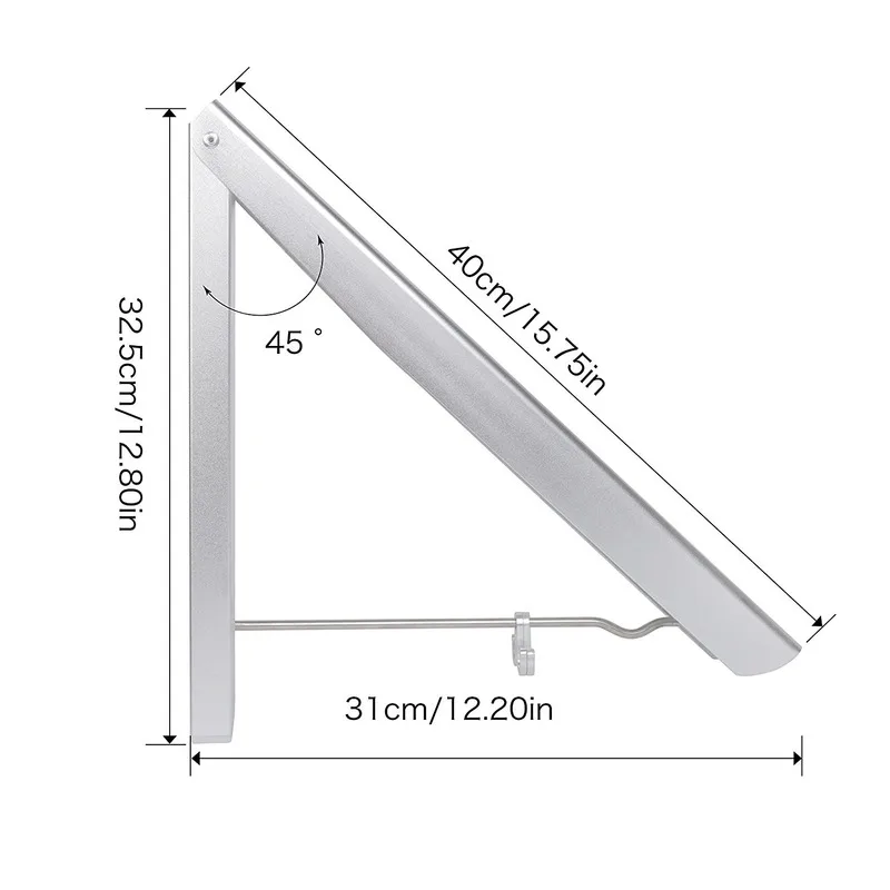 

ELEG-Wall Mounted Clothes Airer Washing Line Coat Shirt Dryer Folding/Pull out Wall Hanger Space Saving Clothes Cupboard Stora