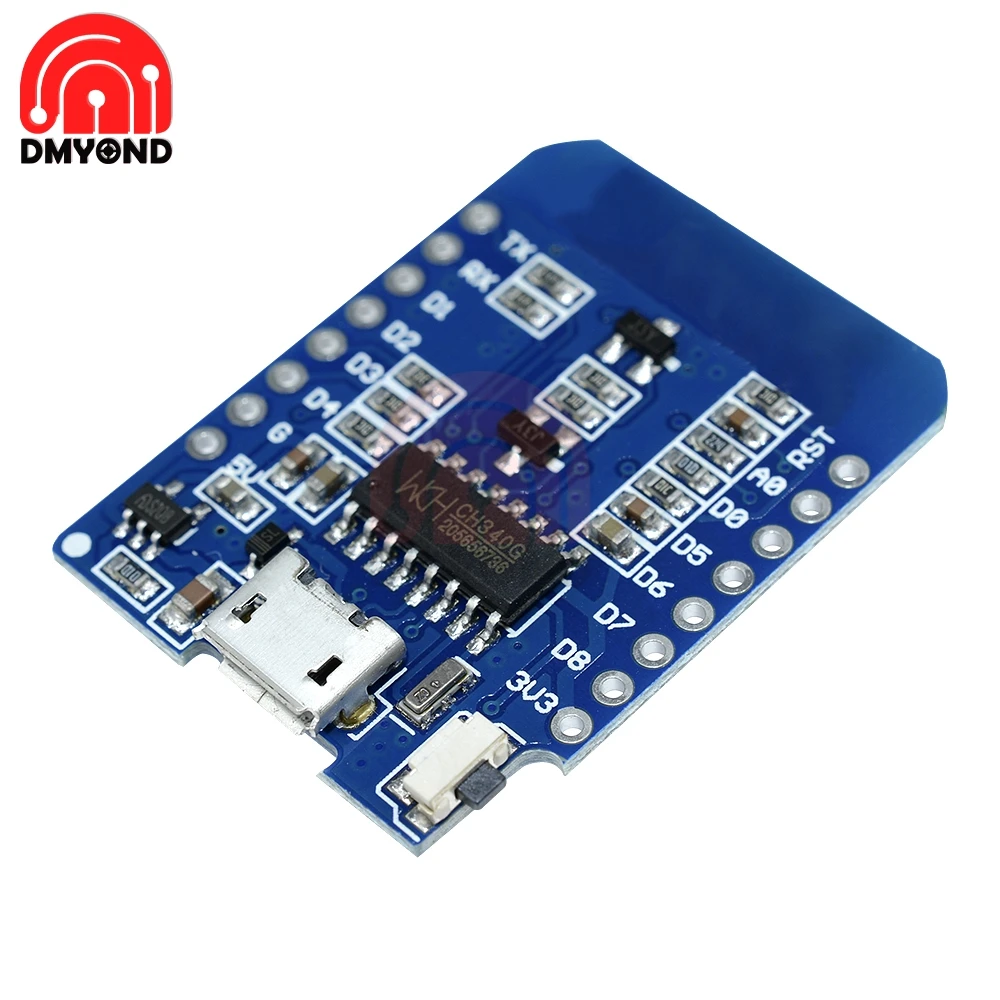 WeMos D1 MINI ESP8266 V2 Micro USB ESP 12F Wi Fi плата для развития CH340G CH340 Mini NodeMCU Lua IOT 3 В со