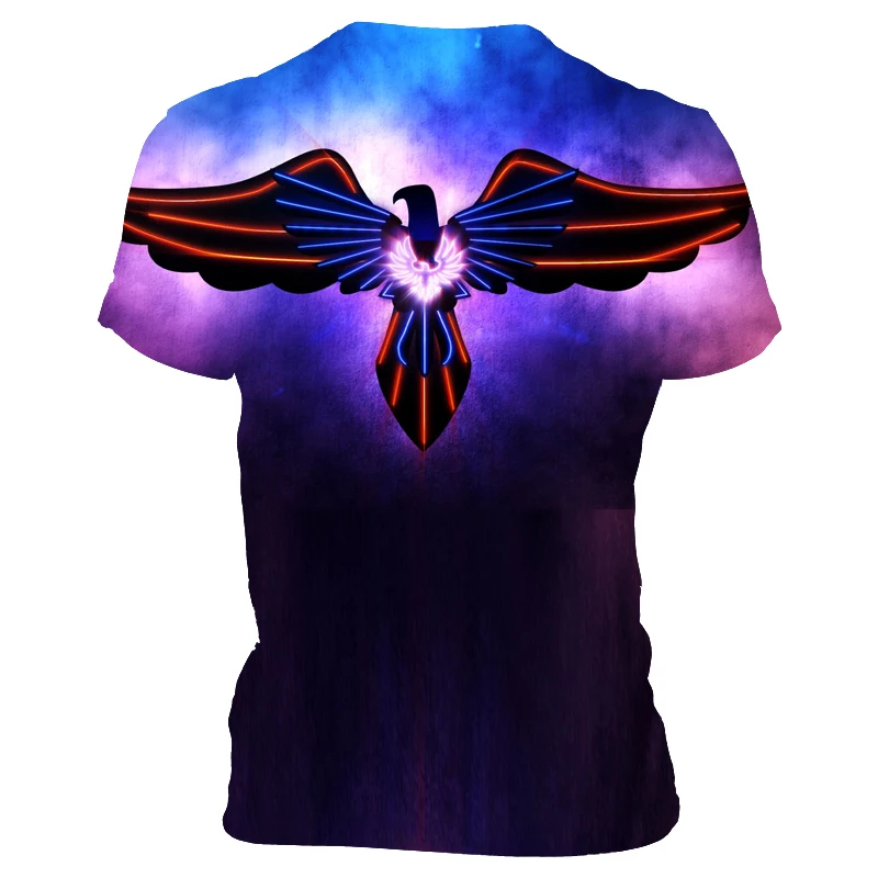 

2021 Summer Men's New Bird Animal 3d Printing T-Shirt Casual O-Neck Hip-hop Short-Sleeved Shirt Size XXS-6XL