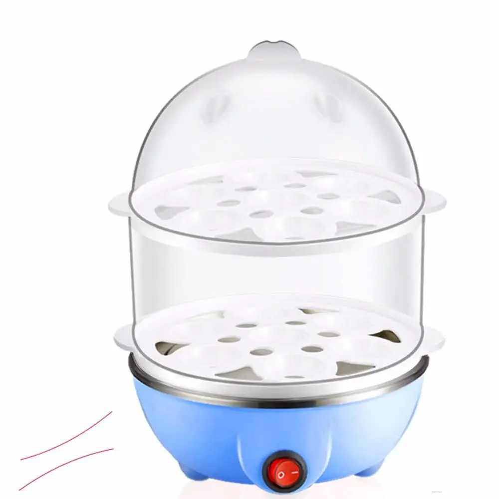 

Multifunctional Double Layers Electric Mini Egg Boiler Cooker Steamer Automatic Power Off 350W 220V