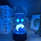 Детский светодиодный ночник в виде рыцаря, 3D светильник с отверстиями, с сенсорным датчиком, 7rgb подсветка для творчества, украшение для спальни, светильник