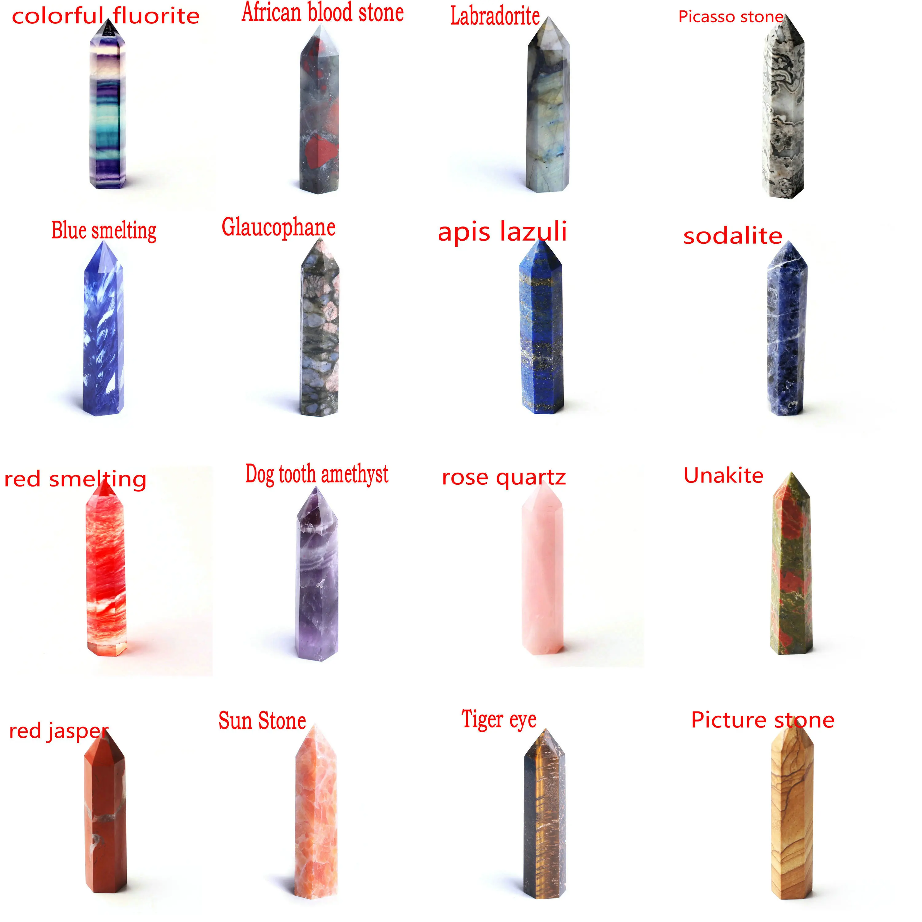 1 шт. Хрустальный обелиск точка палочка ювелирные изделия красочный флюорит