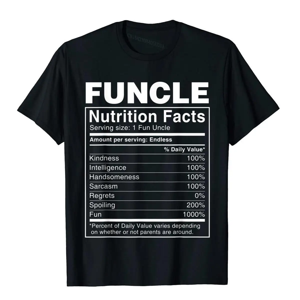 Herren Funcle Ernährungs Tatsachen Hemd Lustige Funcle T-Shirt Camisa Top T-Shirts Für Männer Baumwolle Tops Shirts Hip Hop Vorherrschende