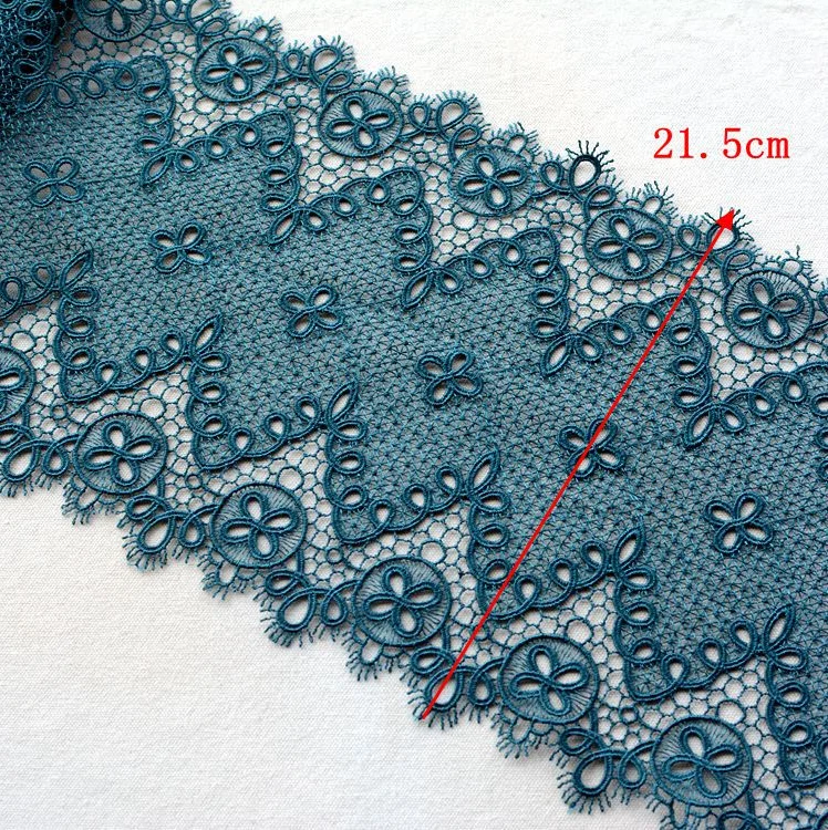 2 метра зеленая Высококачественная кружевная ткань африканская гипюровая