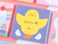 lovely cartoon students notebook small notepad yellow duck message book creative girls note paper 50 pages included