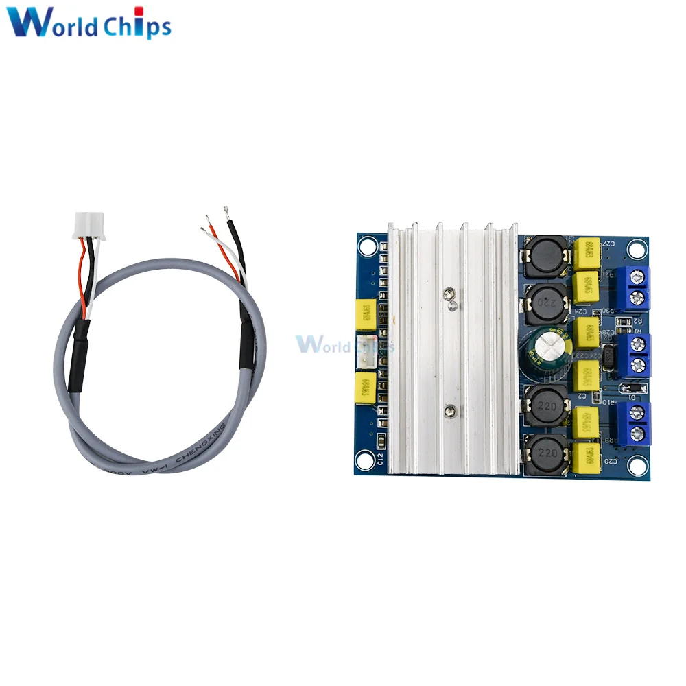 Высокомощная плата цифрового усилителя TDA7492 2x50 Вт класса D Плата + радиатор|board