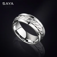 ring for men 8mm width tungsten jewelry brushed finishing rotated freely for wedding business customized free shipping