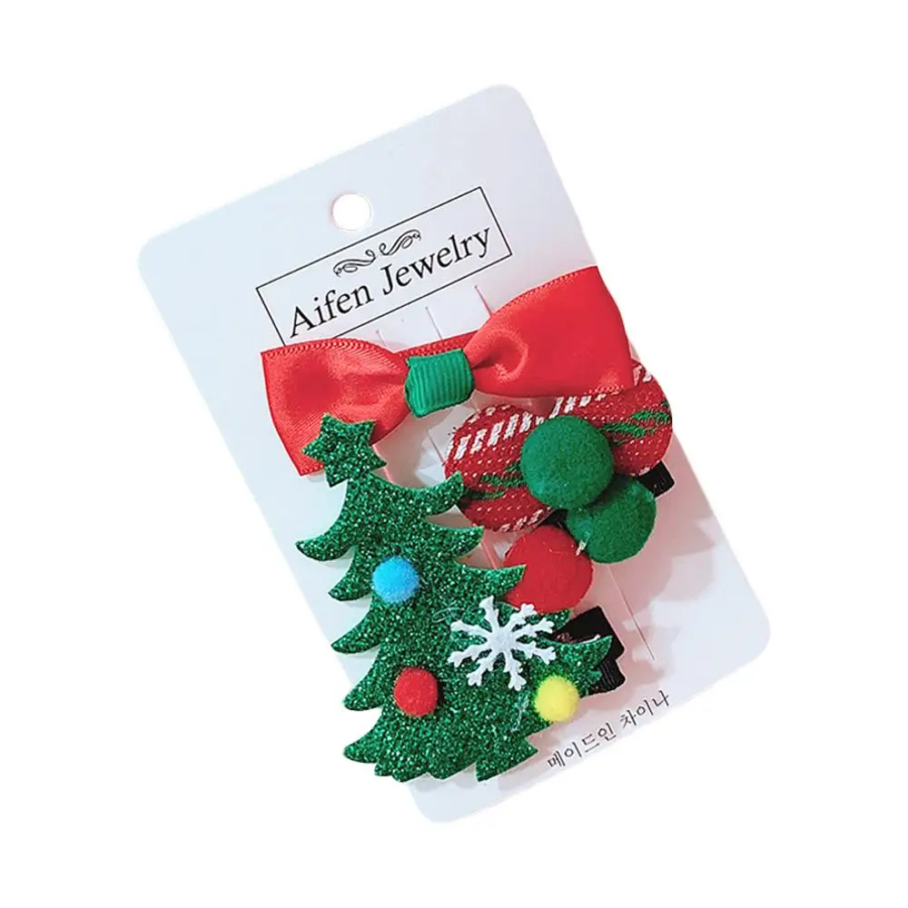 Милый Рождественский Набор заколки для волос конфеты Санта-Клаус заколка