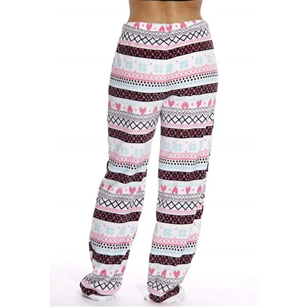 Новинка Женская обувь на шнуровке Длинные брюки женские рождественский