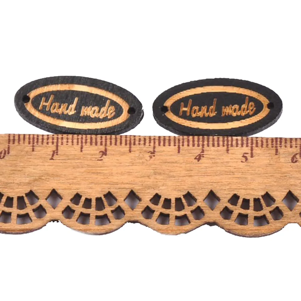 100pcs Colorful Wooden Label Oval Shaped Wood DIY Handmade Garment For Decorative Carft Supplies Crafts | Дом и сад