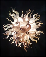 hot sale modern hand blown glass pendant led saving light source chihuly style chandelier