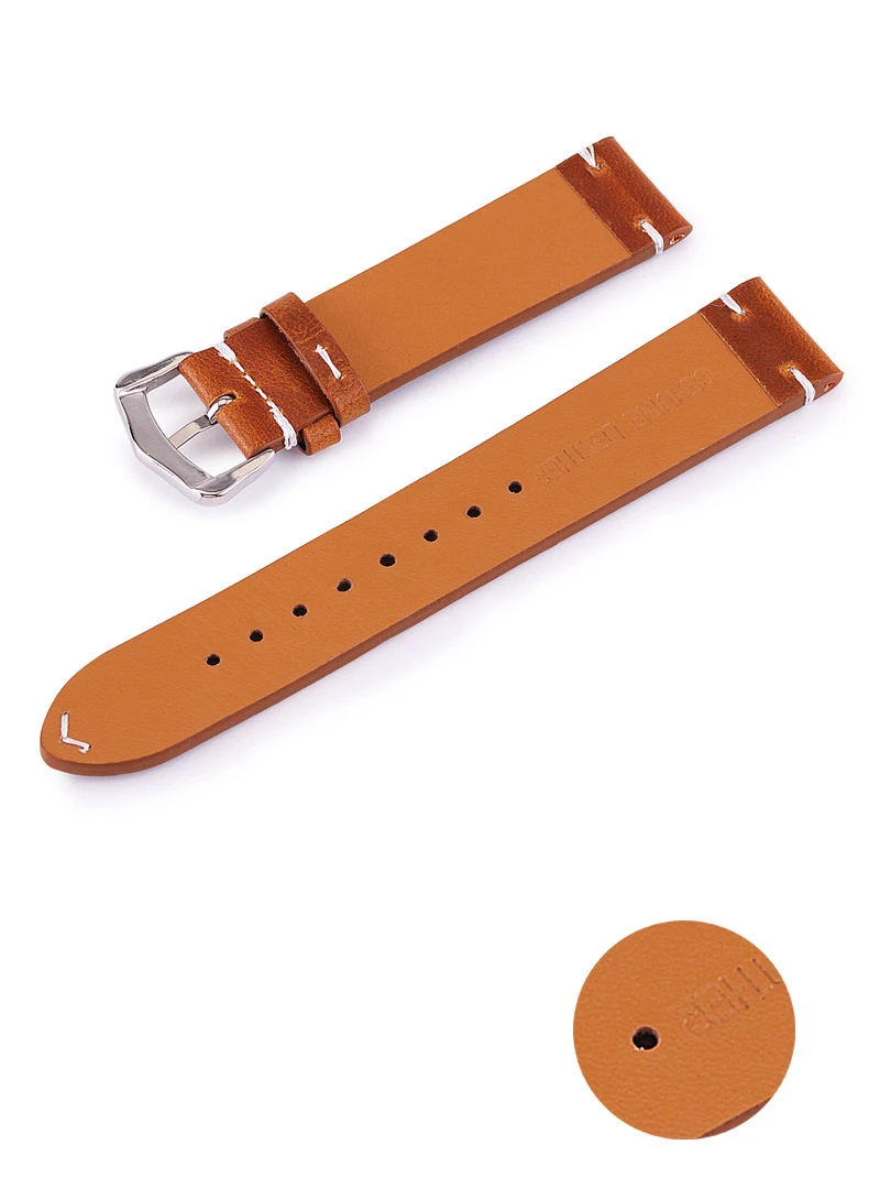 Ремешок для часов из вощеной кожи аксессуары браслет Panerai Seiko Fossil коровья кожа 18 20