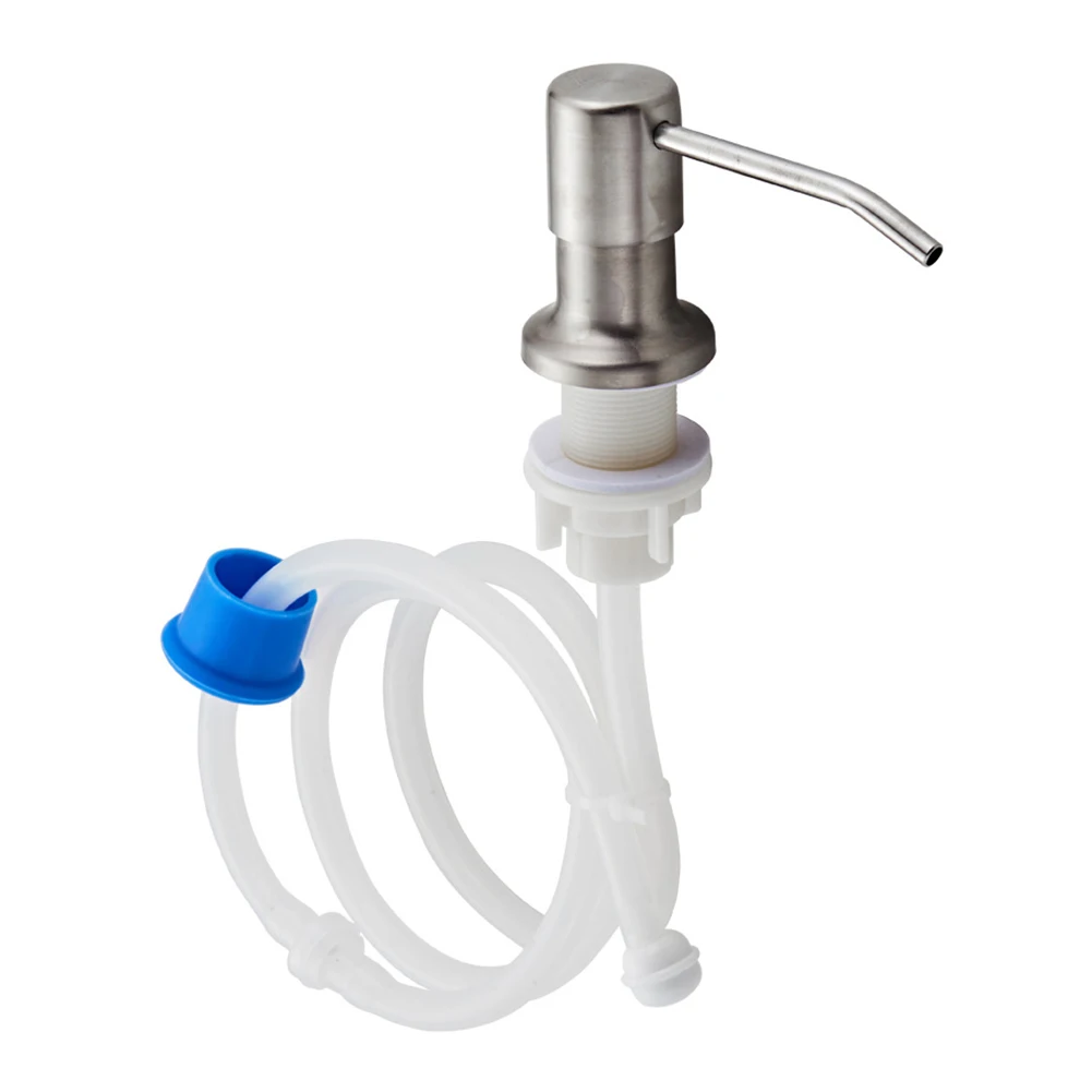 

Stainless Steel Liquid Soap Dispenser Extension Tube Kit Kitchen Sink Metal Under Deck Counter Kitchen Sink Pump Head