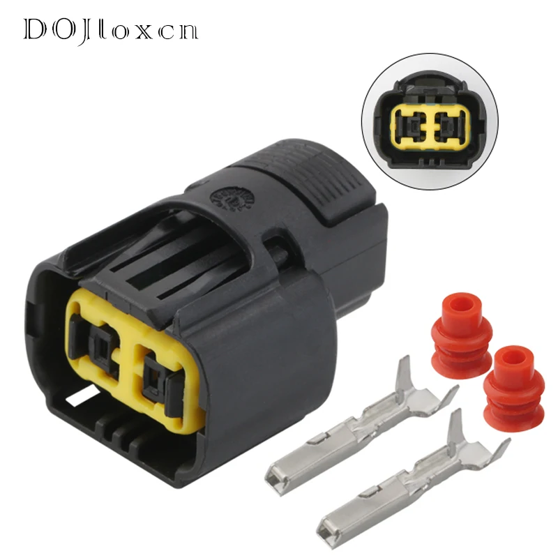 

1 Set 2 Pins Automobile Waterproof Black Female Connector For Buick GL68 Yinglang Ang Kola Jun Greater Lamp Plug DJ7023-1.2-21