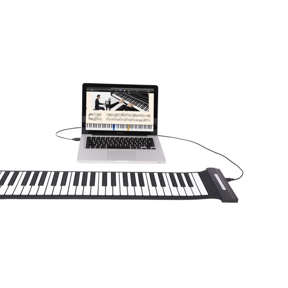 Portable Flexible 88 Keys USB MIDI Keyboard Piano Professional Electronic Roll Up Piano for Beginner Kids Children Toys Gift