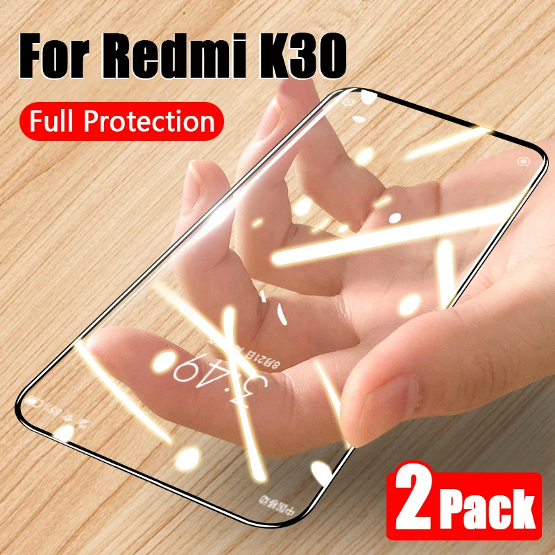 Взрывозащищенное Закаленное Стекло 9H для Xiaomi Redmi K30 2 упаковки Защитная пленка