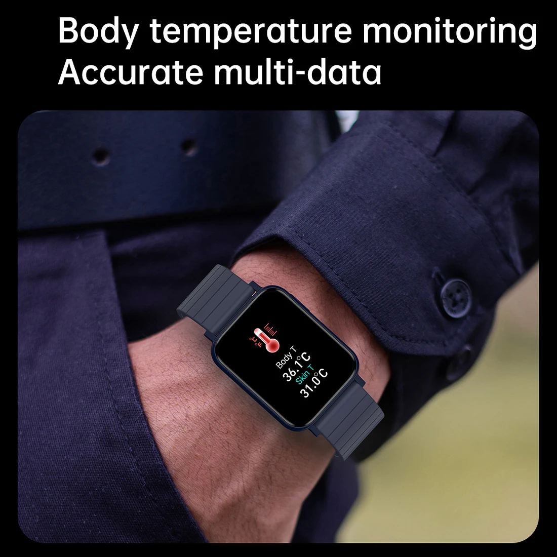 colmi p17 1 65 inch smartwatch men body temperature test fitness tracker ip68 waterproof smart watch for android xiaomi phone free global shipping