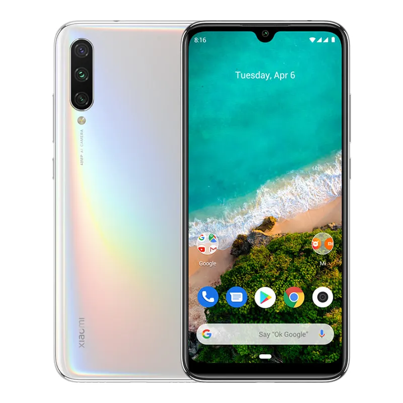 Глобальная версия Xiaomi mi A3 mi A3 4GB 64GB мобильный телефон 48MP+ 32MP камера Snapdragon 665 Восьмиядерный 6,08" 4030 mAh - Цвет: Белый