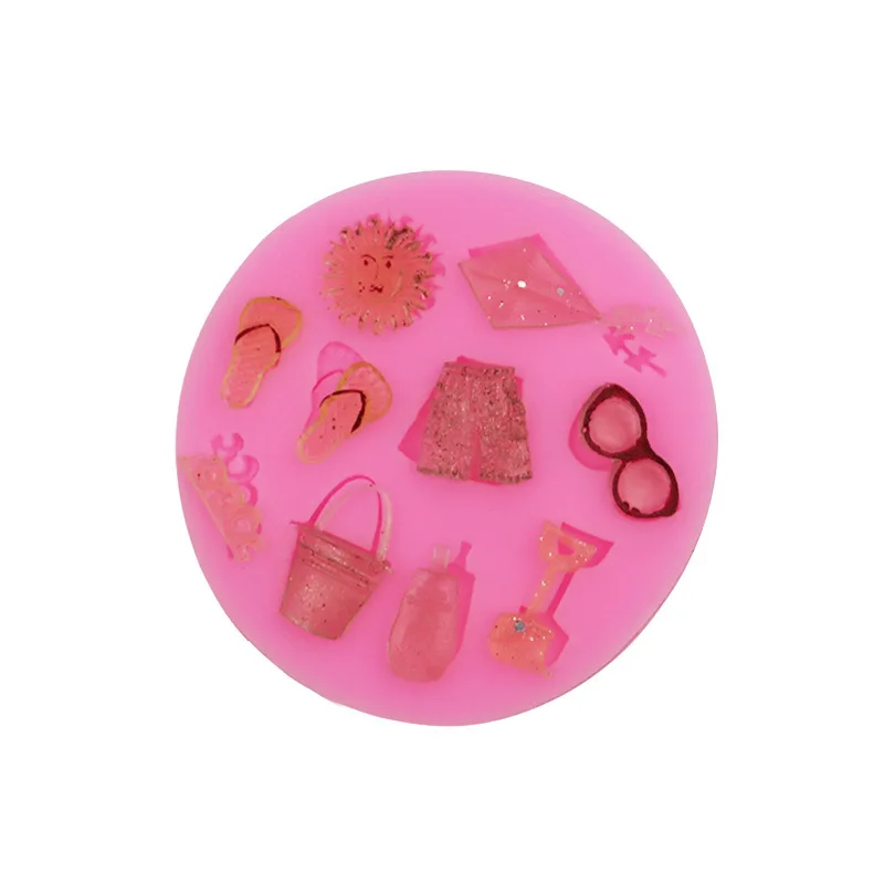 Пляжные брюки солнцезащитные очки. Флип флоп силиконовая форма для фонданов