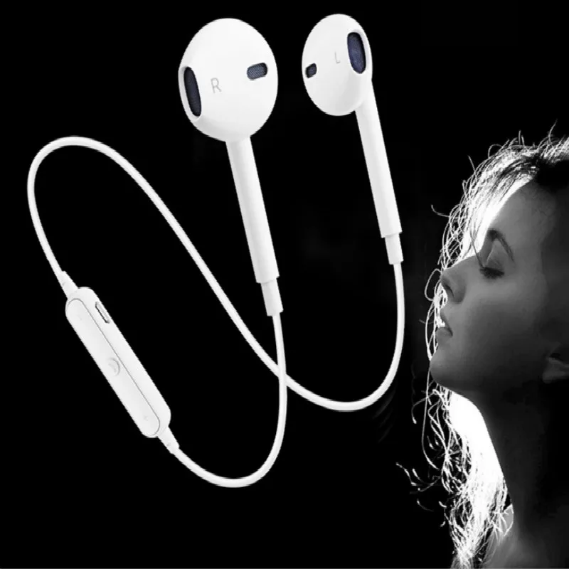 S6 простой стиль Bluetooth Runing наушники Handsfree Беспроводные спортивные с микрофоном