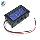 3-х проводной Вольтметр постоянного тока 0-0,56 в, 99,94,55  30 В, красный, синий, зеленый, 4,7 дюйма, цифровой светодиодный дисплей, панель, измеритель напряжения Motorcycl, 0,56 дюйма