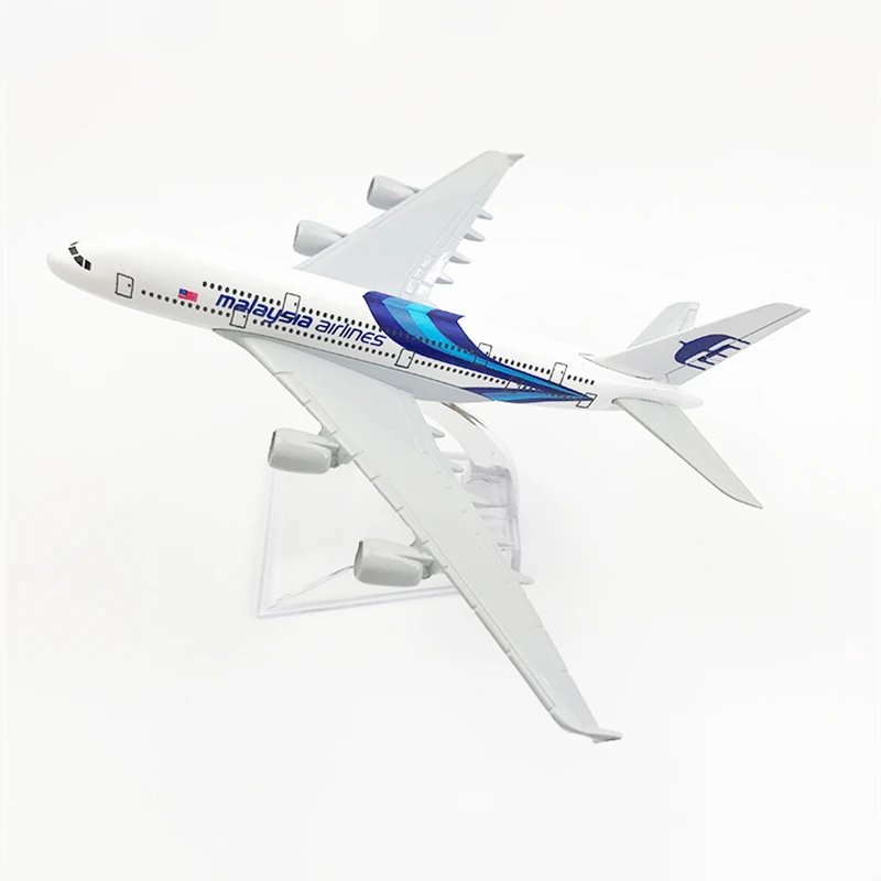 16 см 1:400 масштаб металлический сплав Airbus A380 MAS Malaysia Airlines модель самолета Airways