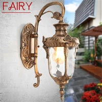 fairy outdoor classical wall sconces light led waterproof ip65 bronze lamp for home porch decoration