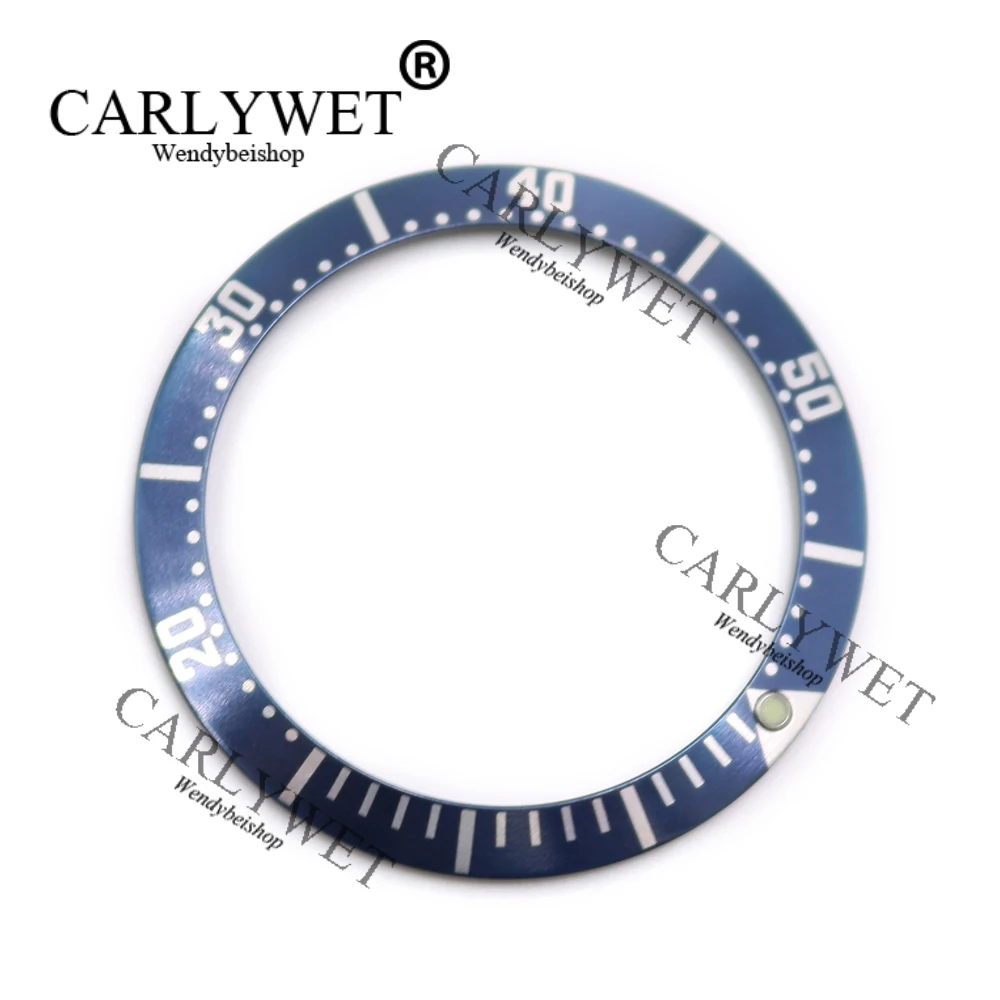CARLYWET Wholesale High Quality Aluminum Dark blue with White Writing Watch Bezel Insert for Omega Seamaster 2220