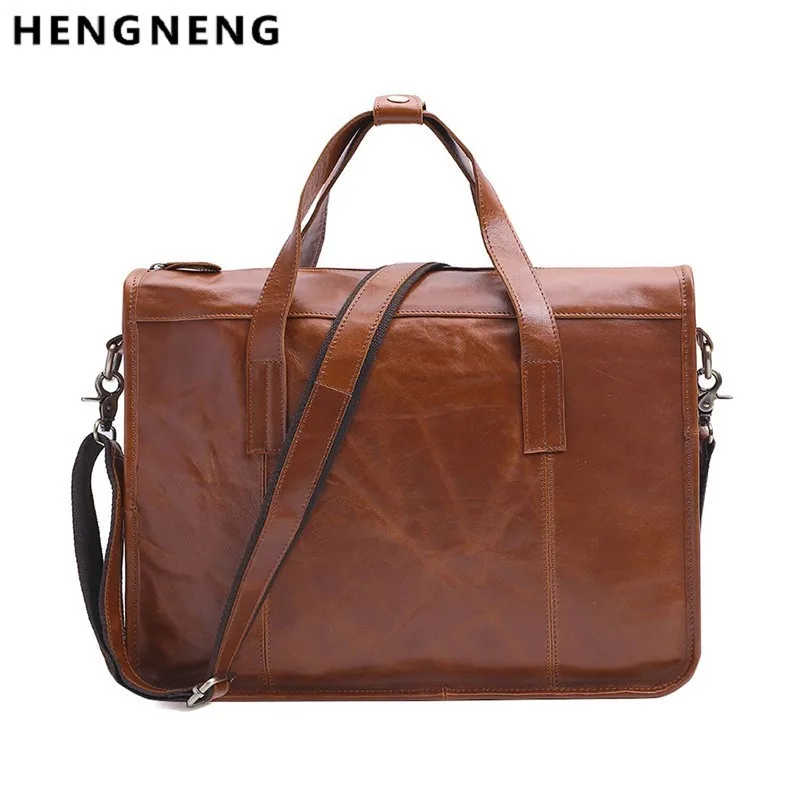 Luxury Genuine Leather Men Briefcase Laptop Bag Leather Briefcase Portfolio Men Business Bag Male Briefcase Document Office Bag