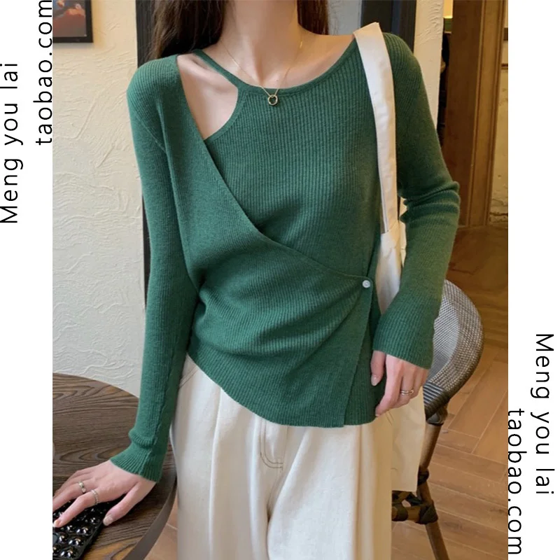 

Свитер женский осенний трикотажный, теплый, однотонный