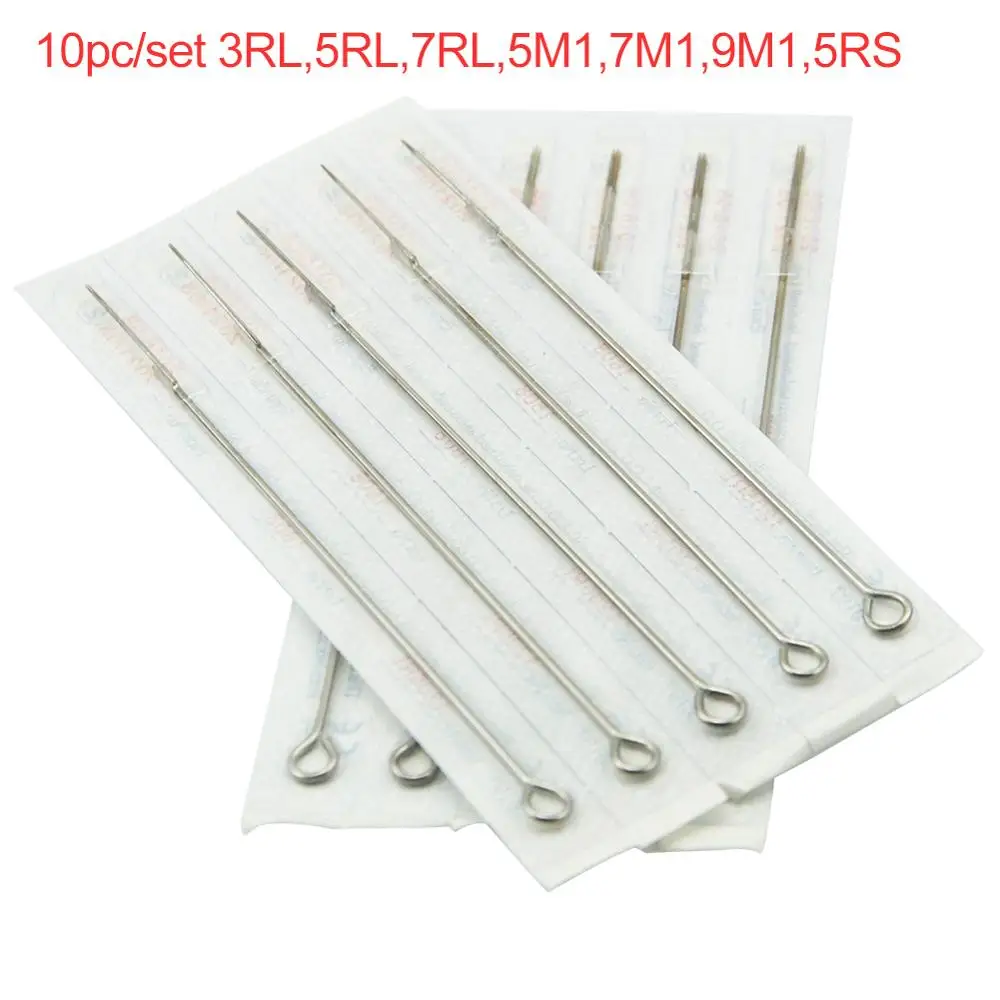 10 шт. Одноразовые стерилизованные иглы для татуировок 3RL 5RL 7RL 5M1 7M1 9M1 5RS|Иглы тату| |
