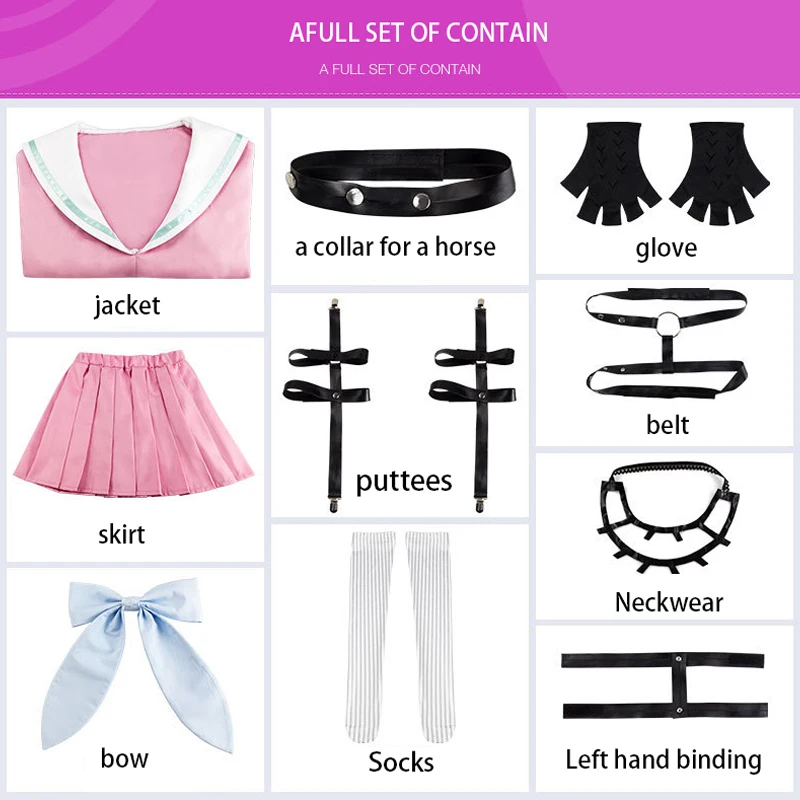 

Anime Danganronpa Mikan Tsumiki Nanami Chiaki Miu Iruma Maki Sonia Nevermind Cosplay Costume School Uniform Dress Clothes Set