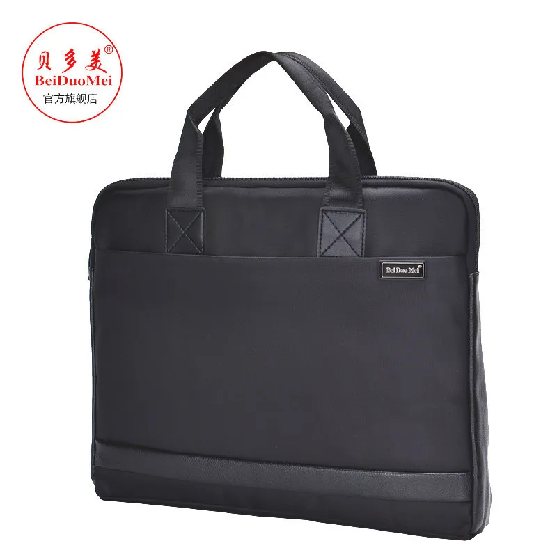 

Nylon Men's and Women's Office Handbag Business Zipper File Bag Solid Color Simple Computer Bag Bolsa Masculina Sac Homme