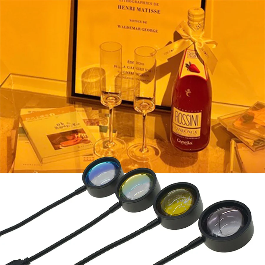 

Портативный USB светодиодный Декор атмосферсветильник проекционная лампа с адаптером для мобильного телефона для TikTok