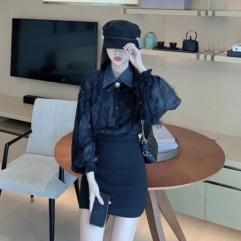 2020 Fashion Women Elegant Bow Tie White Blouses Chiffon Casual Shirt Office Ladies Tops School Blusas Female Clothing new |