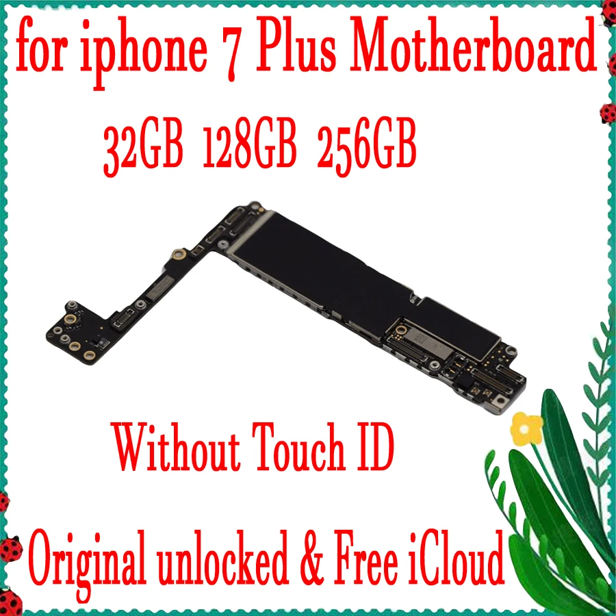 Free shipping Mainboard Original Unlock For iPhone 7 plus 5.5inch Motherboard Full Chips 100% Tested For iPhone 7P logic board